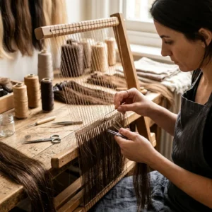 Handtied Weft Making